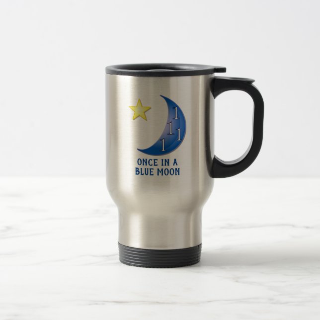 Caneca de viagem Personalizável da Lua Azul Engraç (Direita)