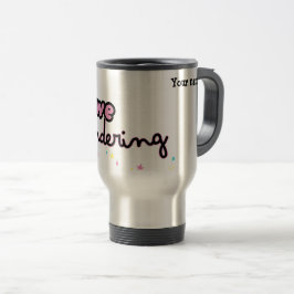 Caneca de viagem personalizável e surpreendente