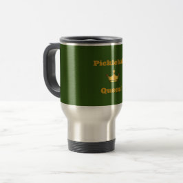 caneca de viagem "Pickleball Queen" - verde com ou