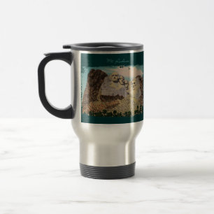 Caneca de viagem Pintada do Monte Rushmore