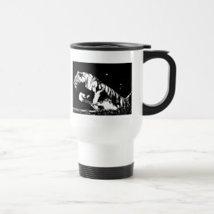 Caneca de viagem Pop de arte preto e branco