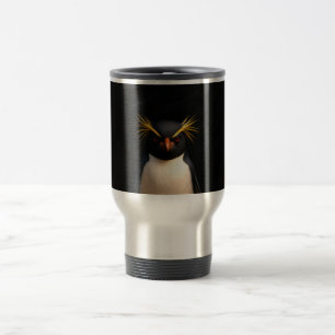 Caneca de Viagem Preta 4 Luxe com Pinguim-de-crist