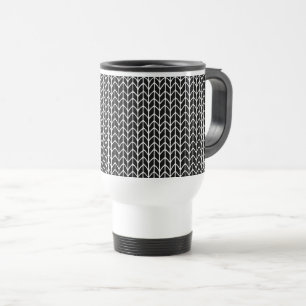 Caneca de Viagem PRETA de Tricô