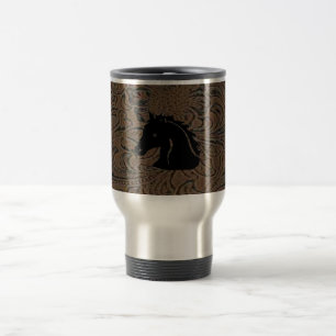 Caneca de viagem principal de couro do design