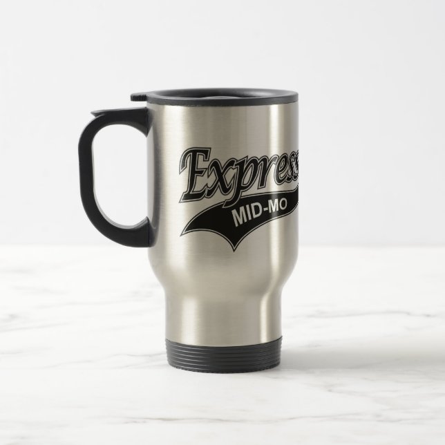 Caneca de viagem quente expressa da bebida (Esquerda)