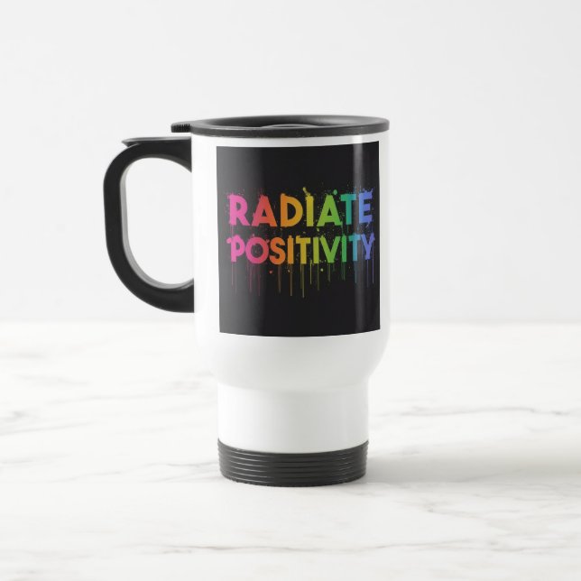 caneca de viagem "Radiação Positiva" (Esquerda)