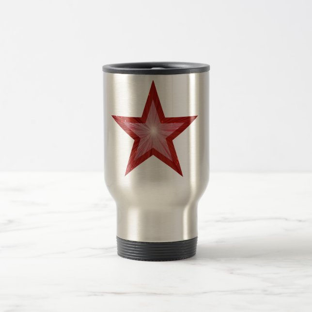 Caneca de viagem Red Star branca (Centro)