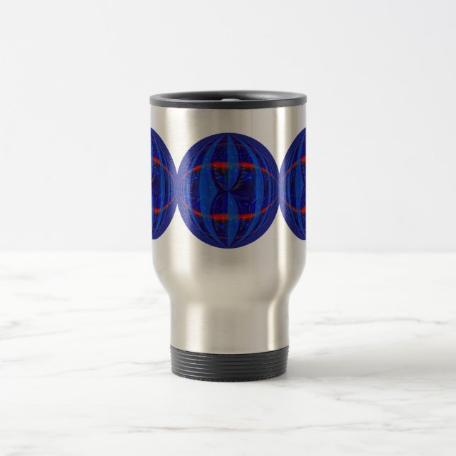 Caneca de viagem redonda azul escura (Centro)