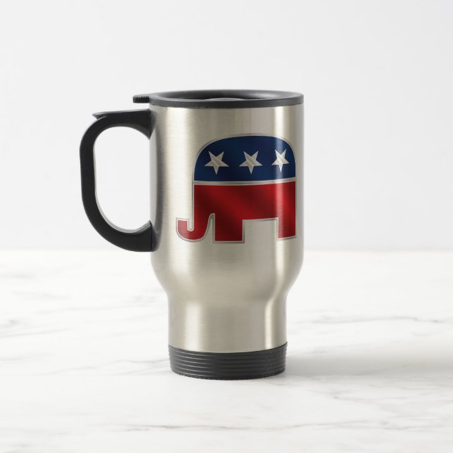 Caneca de viagem republicana do elefante (Esquerda)