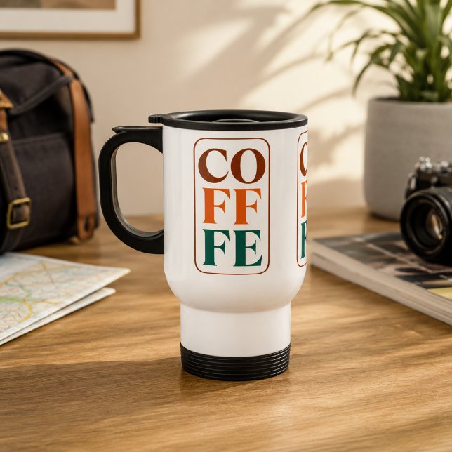 Caneca de Viagem Retro de Café para Amantes de Caf (Criador carregado)