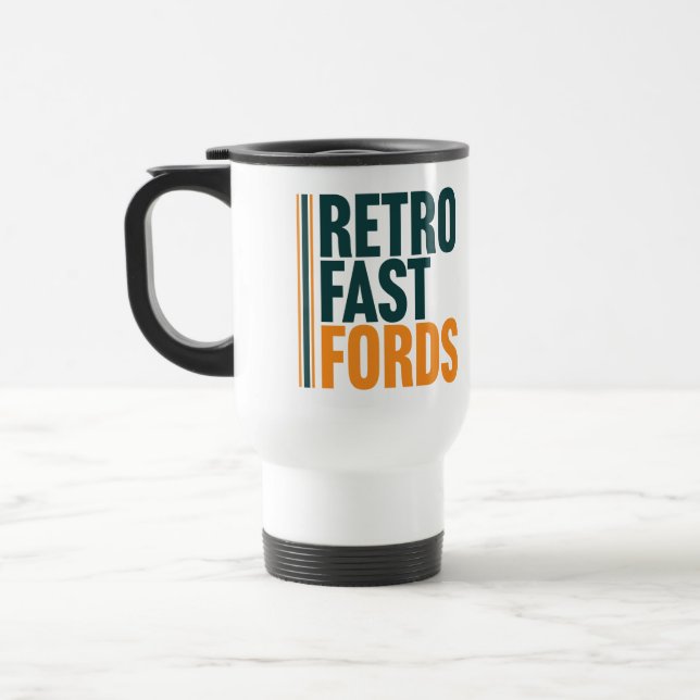 Caneca de Viagem Retro Fast Fords (Esquerda)