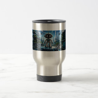 Caneca de Viagem Robô de IA | Identidade Digital A