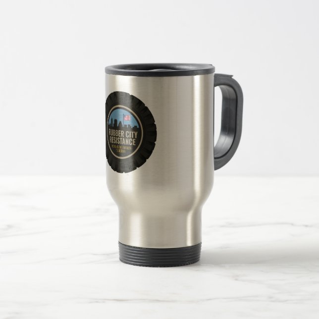 caneca de viagem Rubber City Resistance (Frente Esquerda)