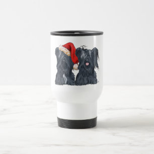 Caneca de Viagem Skye Terrier Papai Noel