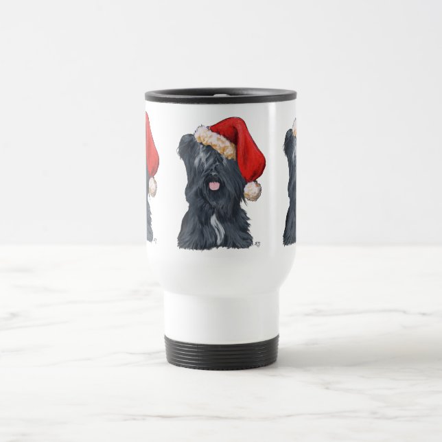 Caneca de Viagem Skye Terrier Papai Noel (Centro)