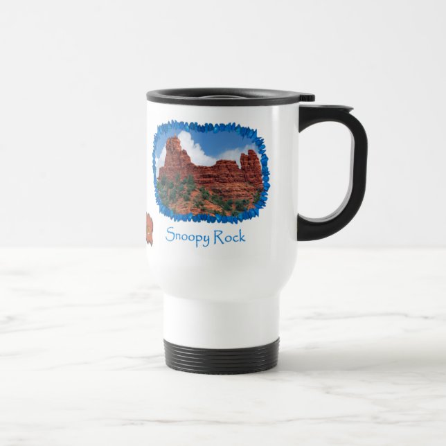 Caneca de viagem Snoopy de Sedona da rocha/rocha (Direita)