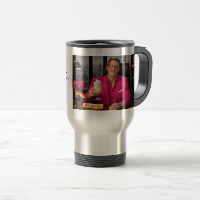 Caneca de Viagem Super Advocate Show (Frente Esquerda)