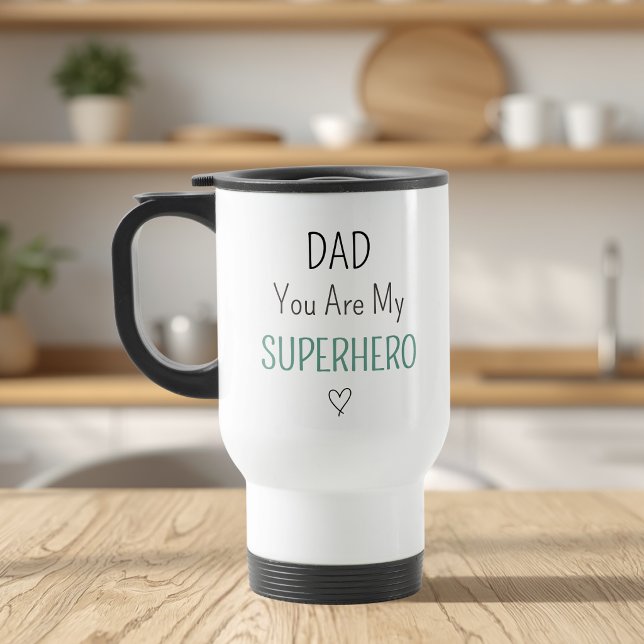 Caneca de Viagem Super-herói Pai Moderno (Criador carregado)