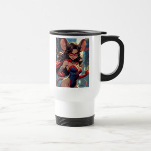 Caneca de viagem SuperMouse Woman mão esquerda bra