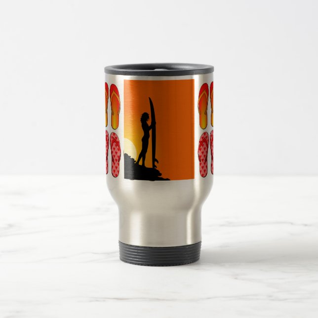 Caneca de Viagem Surfer Girl (Centro)