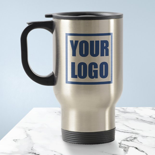 Caneca de viagem térmica do logotipo comercial (Criador carregado)