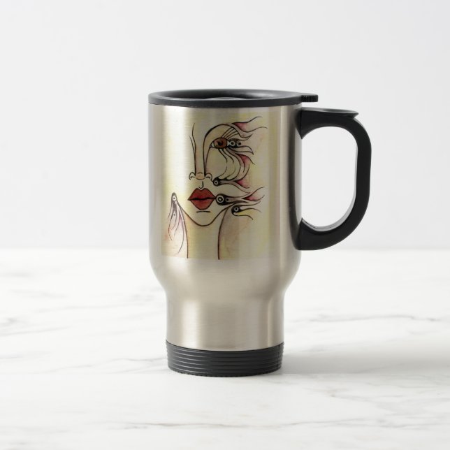Caneca de viagem tribal do robô (Direita)