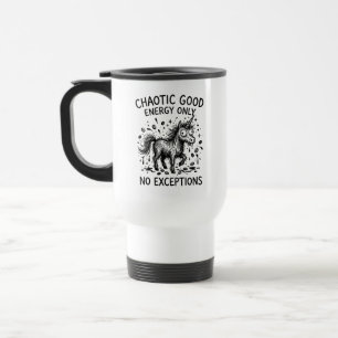 Caneca de Viagem Unicórnio Espelhado Caótico Humor