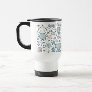 Caneca de Viagem Urso de Pelúcia Chuveiro de Bebê