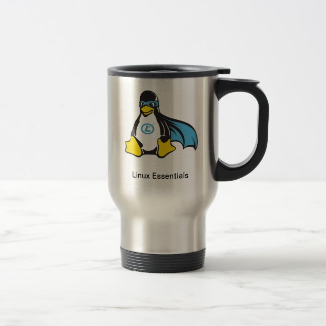 Caneca de viagem V3 dos fundamentos de Linux (Direita)