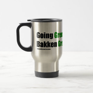 Caneca de viagem verde de Bakken com Web site