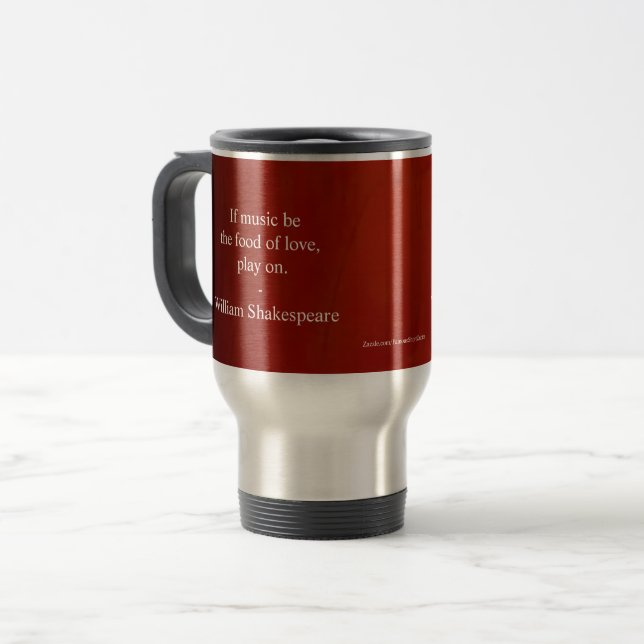 Caneca de Viagem Vermelha Presente para Professor  (Frente Esquerda)