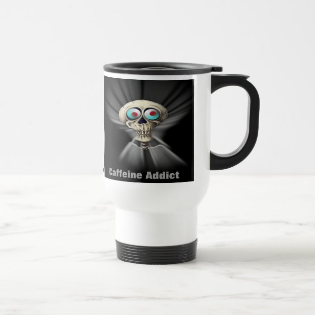 Caneca de viagem - viciado de cafeína (prendido no (Direita)