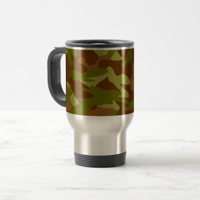 Caneca de viagem Vintage Camo (Frente Esquerda)