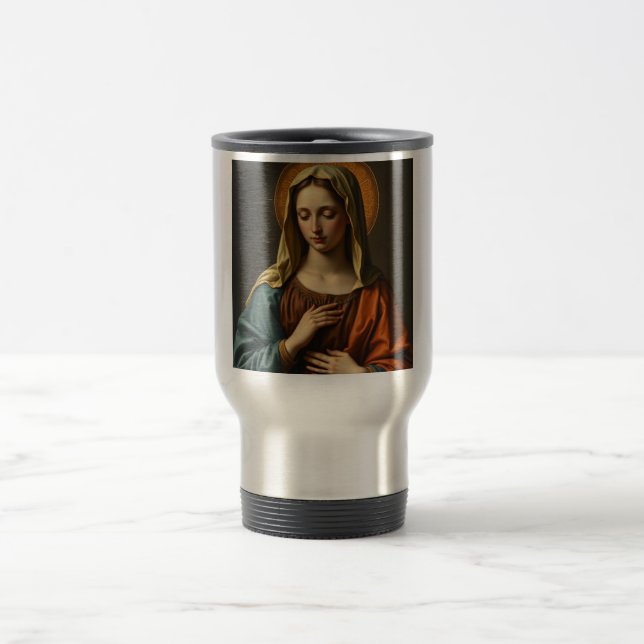 Caneca de viagem Virgin Mary Renaissance Style (Centro)