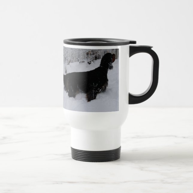 Caneca de viagem White do Gordon Setter (Direita)