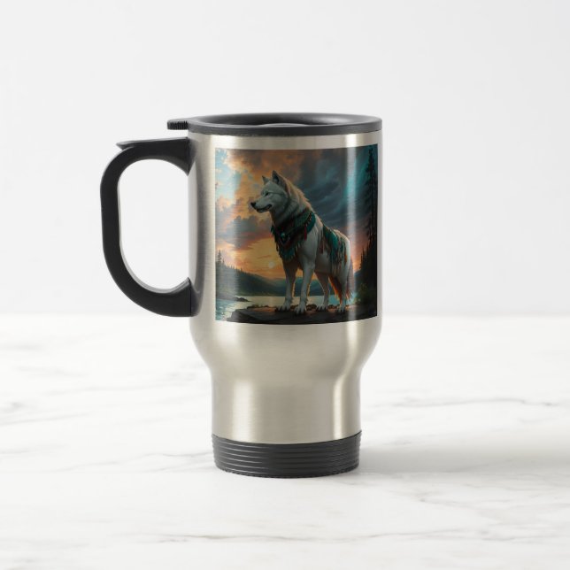 Caneca de viagem Wolf Guardian (Esquerda)