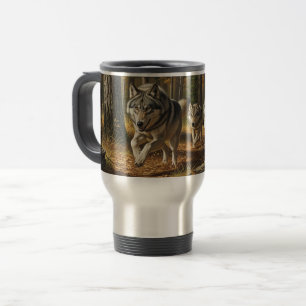Caneca de viagem Wolf Travel estilo 1