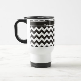 Caneca de viagem Zigzag personalizada, Cevrons pre