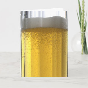 Caneca de vidro de cartão do costume da cerveja