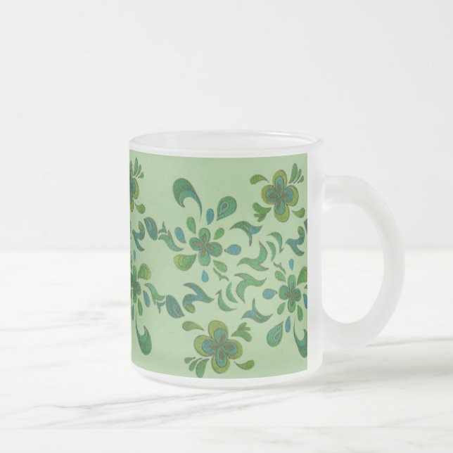 Caneca de vidro - verde 01 (Direita)