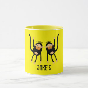 Caneca De Volta Para O Macaco Pequeno Da Escola