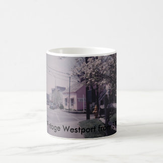 Caneca de Westport do vintage - livrarias notáveis