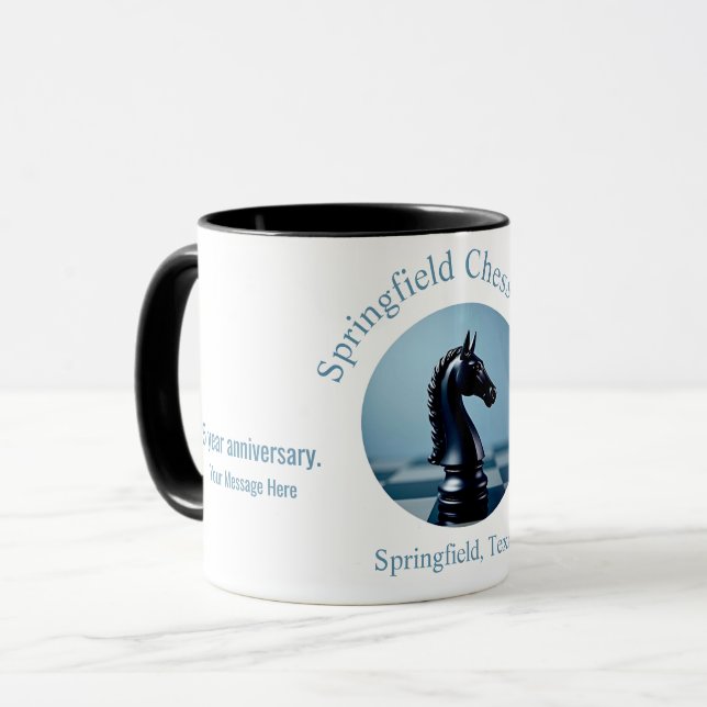 Caneca de Xadrez (Frente Esquerda)
