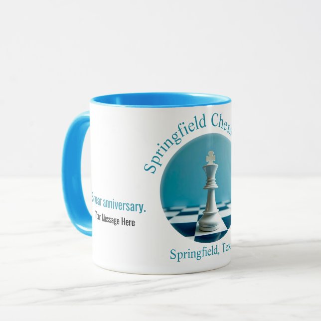 Caneca de Xadrez (Frente Esquerda)