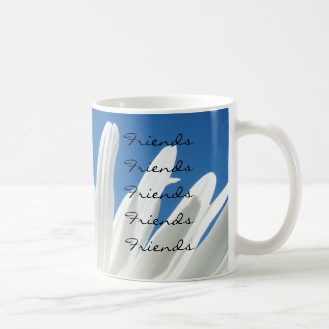 Caneca de xícara de café Amigos Amigos Amigos Flor (Direita)