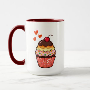 Caneca de Xícara Fofa com Cereja