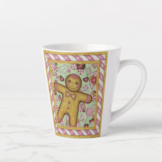 Caneca de xícara grande de latte de gengibre (Direita)
