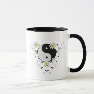 Caneca de Yin Yang da margarida