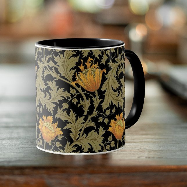 Caneca Dearle Dourado Anemones William Morris (Criador carregado)