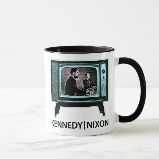 Caneca Debate na TV Kennedy Nixon 1960 (Direita)